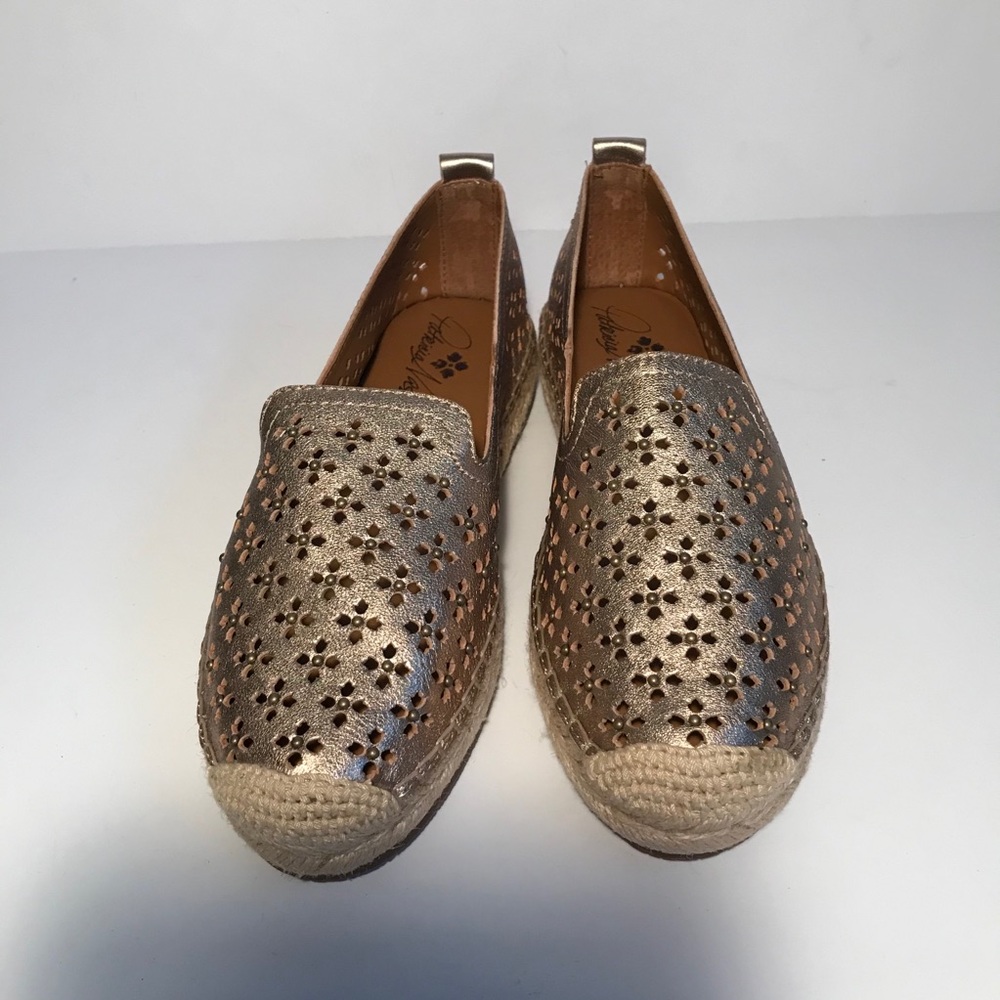 Patricia Nash Elena Black Perforated Espadrille Flats